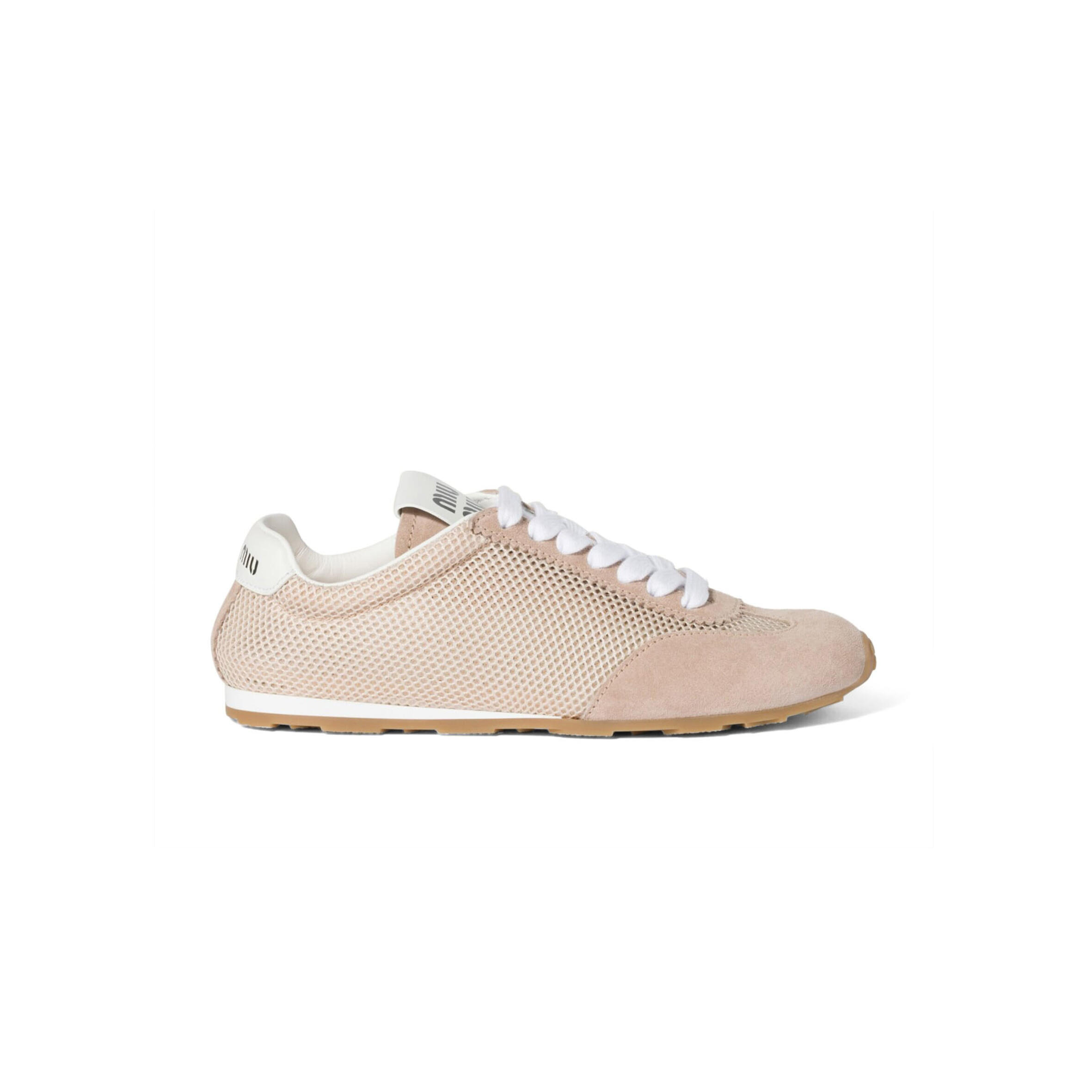 M1v M1v nude suede and mesh plume sneakers 5e388e